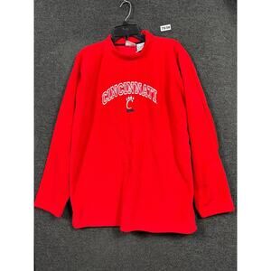 Cincinnati Bearcats Sweatshirt Mens Large Red NCAA Football Pro Edge Fleece